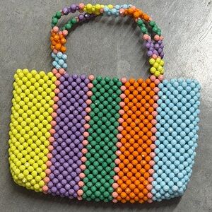 Colorful Beaded Tote Bag
